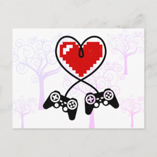 Spelarkontroll Heart for Game Älskare Valentine's Helg Vykort