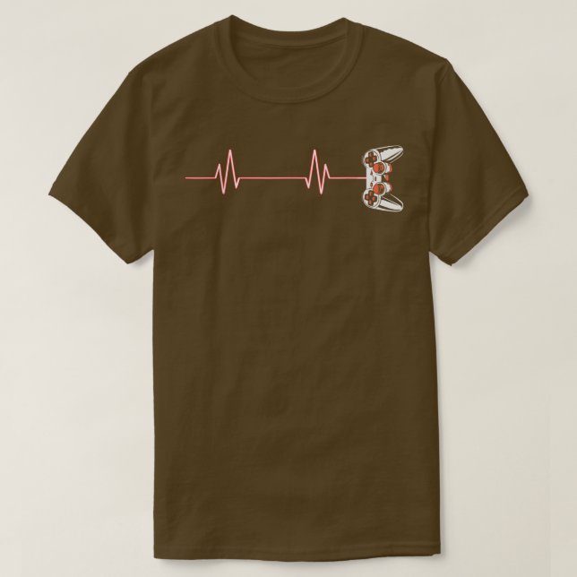 Spelarkontroll Heartslag Coola Video Game Controll T Shirt (Design framsida)