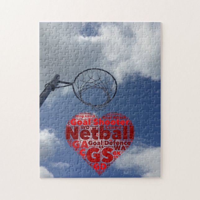 Spelarlägen Kärlek Netball Jigszle Puzzle Pussel (Vertikal)