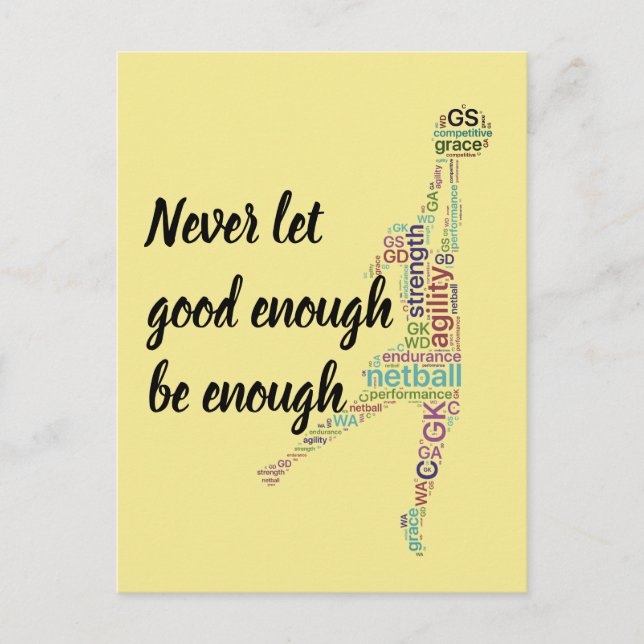 Spelarlägen Motiv Netball-offert Vykort (Framsida)