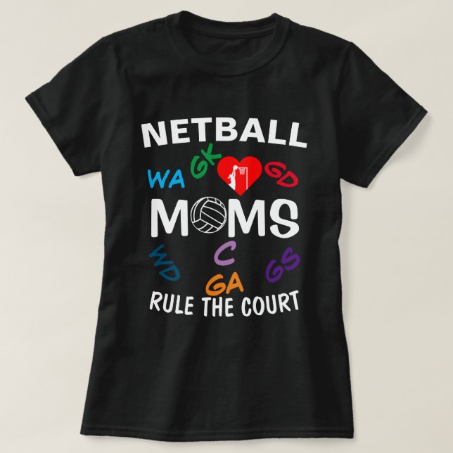 Spelarlägen Netball Morsa regel T Shirt (Design framsida)