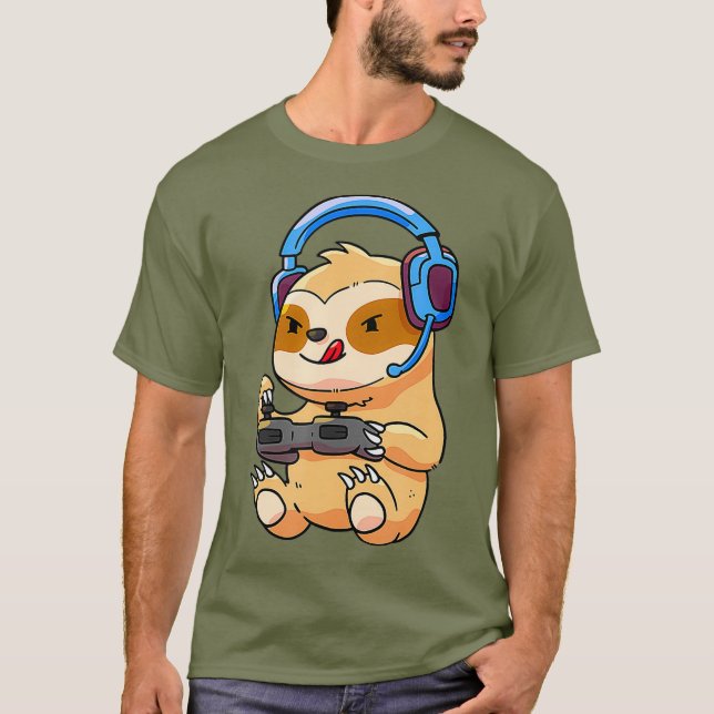 Spelarlångsamma spelplatser Videospelgåva T Shirt (Framsida)