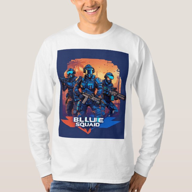 Spelarmärke T-Shirt Design - Nivå upp Stil (Framsida)