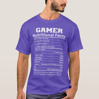 Spelarnäringsfakta Spelande Roligt Videospel Man T Shirt