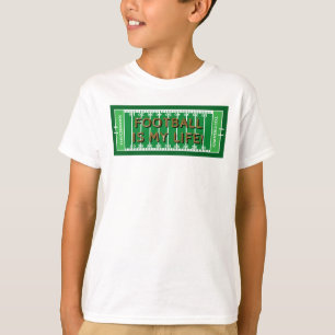 Spelarnummer för fotbollsspelare Fält BACKSIDE Grö T Shirt