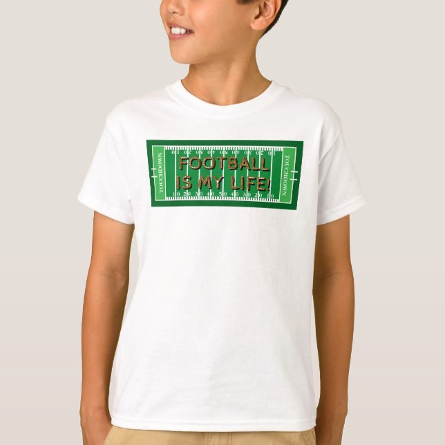 Spelarnummer för fotbollsspelare Fält BACKSIDE Grö T Shirt (Framsida)