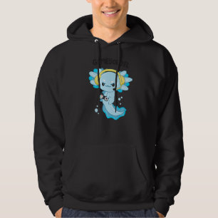 Spelarolotl Axolotl spelar videospel Gamin Hoodie