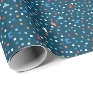 Spelarpixlar på mörk blått bakgrund presentpapper