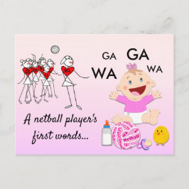 Spelarpositioner - den aktade fina Netball-offerte Vykort