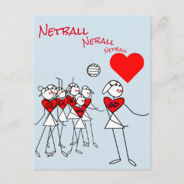 Spelarpositioner Kärlek Netball GD Clipart Post Vykort