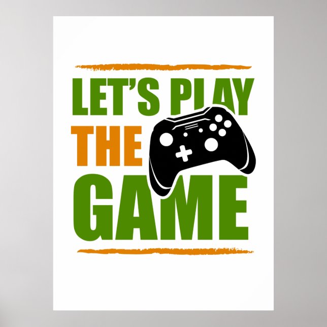 Spelarpresenten Låt oss spela spel Poster (Framsidan)