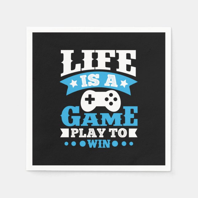 Spelarpresentens liv är ett spel pappersservett (Framsidan)