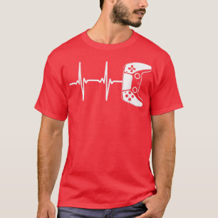 Spelarpulsslag för spelspelare t shirt