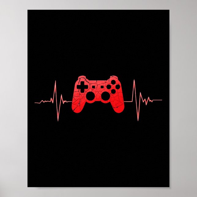 Spelarpulsslag Pulse Video Game Controller-spel Poster (Framsidan)