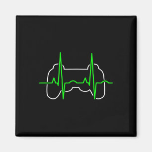 Spelarpultslag Pulse Video Game Älskare Funny Cool Magnet