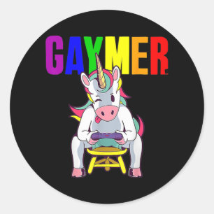 Spelarspel för HBT TQ-videospel i Gaymer Gay pride Runt Klistermärke