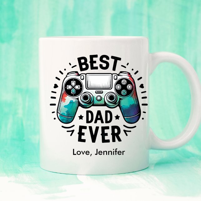 Spelarspelarens bästa Pappa Fars dag-Personlig Kaffemugg (Skapare uppladdad)