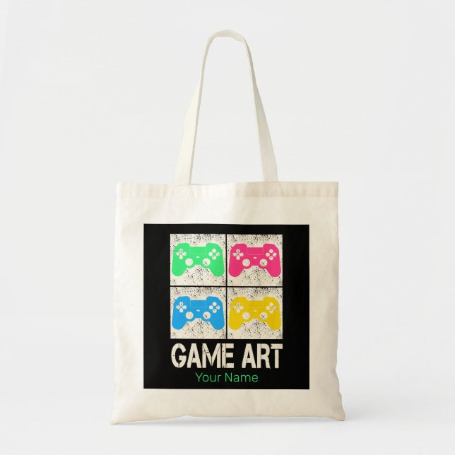 SpelArt-Vintage Gamepad Retro Controller-spelare Tygkasse (Framsidan)