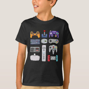 Spelarungar Pixel Art-spelstyrenheter spelarspel T Shirt
