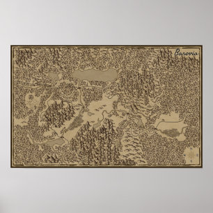 Spelarutdelningen karta i Barovia (Strahd-utslaget Poster