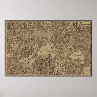 Spelarutdelningen karta i Barovia (Strahd-utslaget Poster