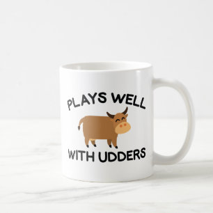 Spelas väl med UDDER Kaffemugg