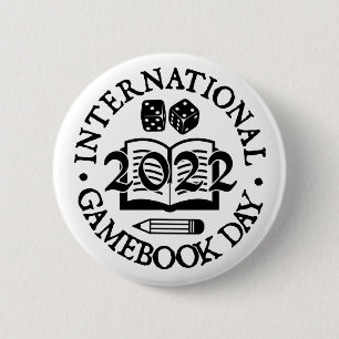 Spelboksdagen i internationell 2022-badge knapp