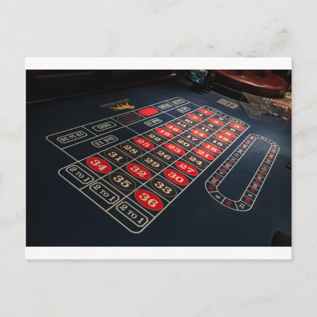Spelbord Roulette Las Vegas Vykort (Framsida)