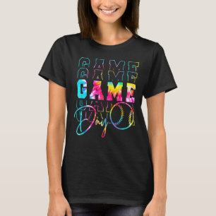 Speldag Neon Tie Dye Retro Softball Baseball T Shirt