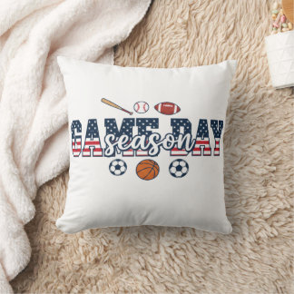 Speldag säsong Patriotisk Multi Sport Fan Present Kudde