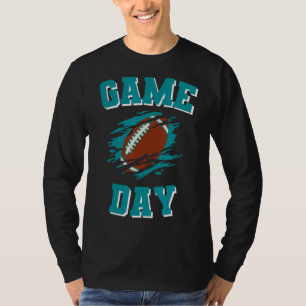 Speldagen är avstängd från fotboll Aqua och Orange T Shirt