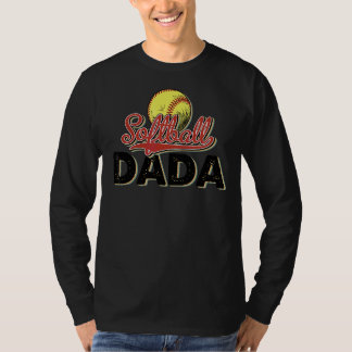 Speldagen för Softball Dada Retro Vintage Fars dag T Shirt