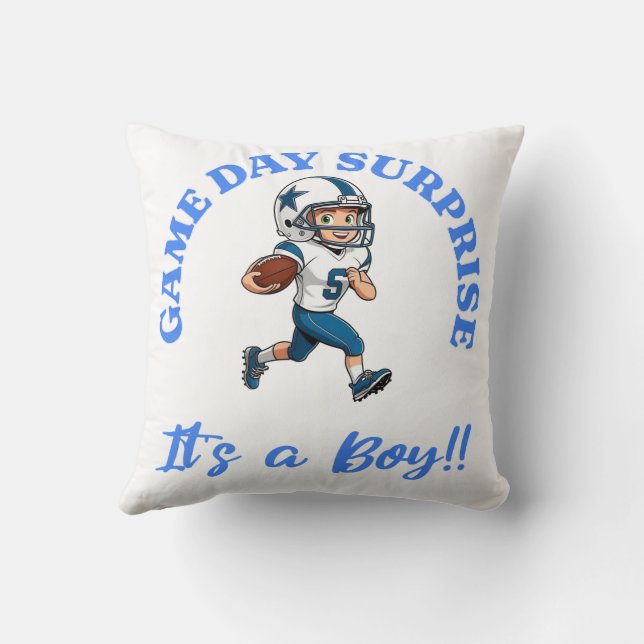 Speldagen Förvåning för fotboll Älskare är en pojk Kudde (Baksida)