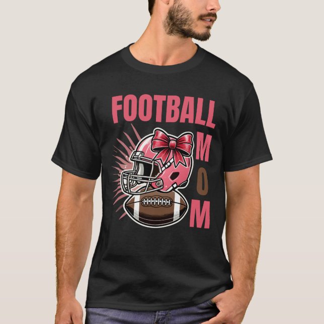 Speldagen i fotboll Mamma - Röda sängar och hjälma T Shirt (Framsida)