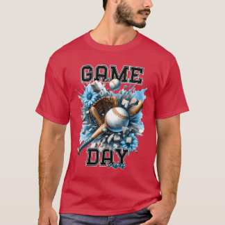 Speldagen Vibes Baseball-flicka T Shirt