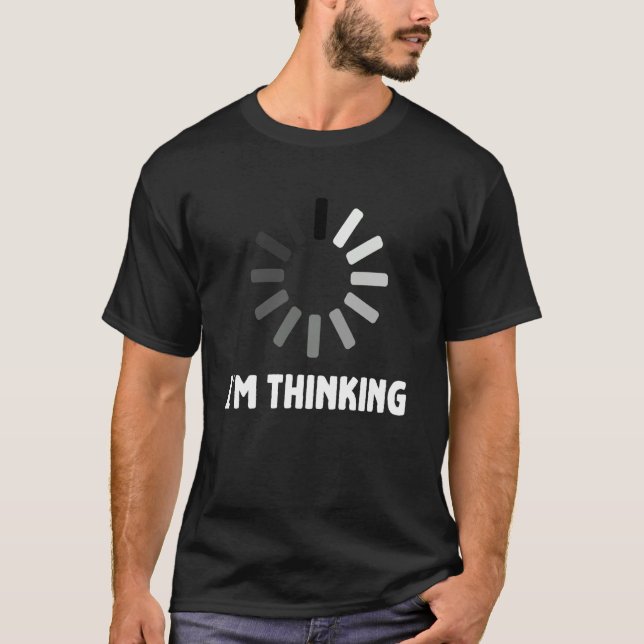 Speldator Nörd nörd Laddar Jag Tänker T Shirt (Framsida)