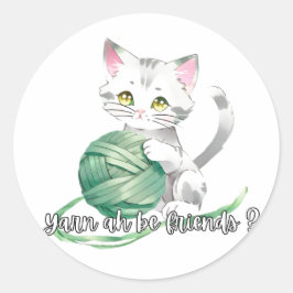 Speldekal för garn runt klistermärke