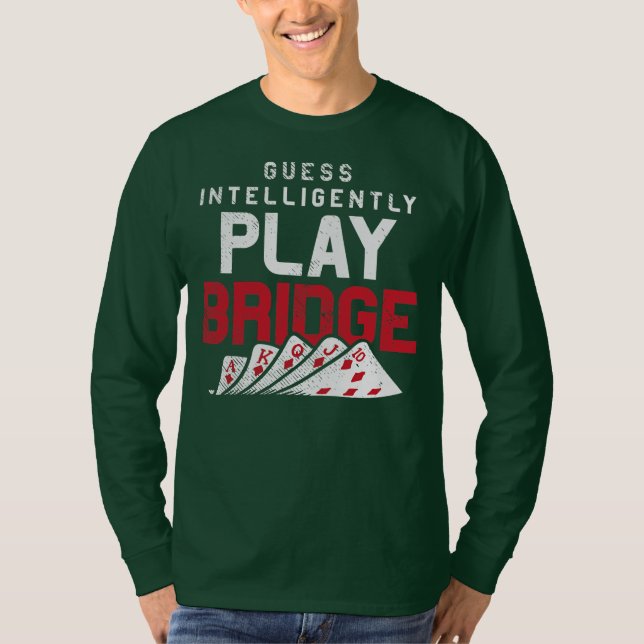 Speldesign för Bridge-kort för Älskare-uppspelning T Shirt (Framsida)