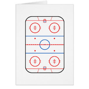 Speldesign för Ice Rink Diagram Hockey-spel Hälsningskort