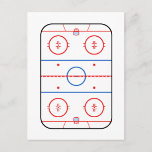 Speldesign för Ice Rink Diagram Hockey-spel Vykort