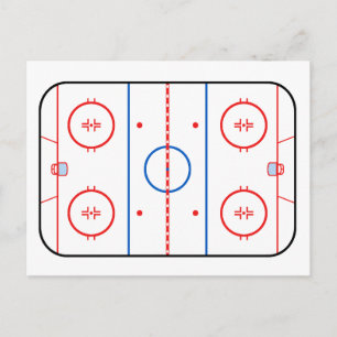 Speldesign för Ice Rink Diagram Hockey-spel Vykort