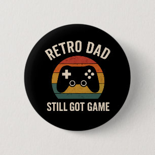 Speldesign i Retro Pappa - fortfarande Har spelkna Knapp