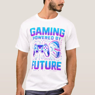 Speldesign med futuristisk neon t shirt
