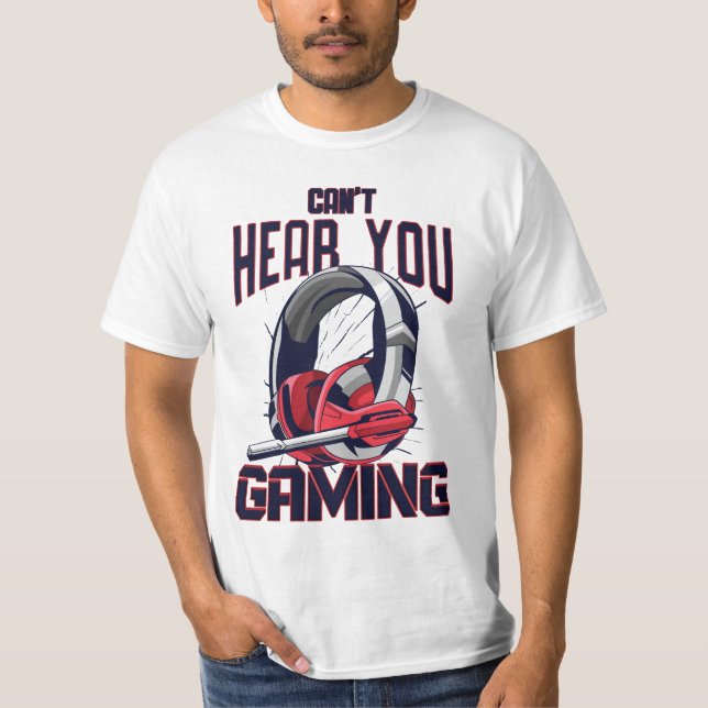 Speldesign med headset t shirt (Framsida)