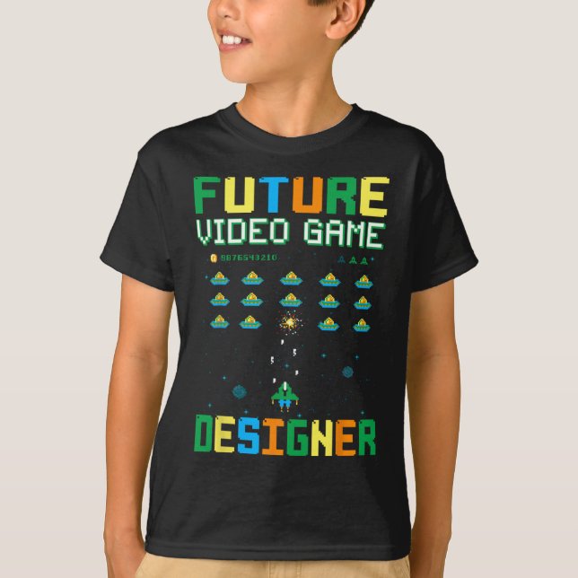 Speldesigner för barn1 t shirt (Framsida)