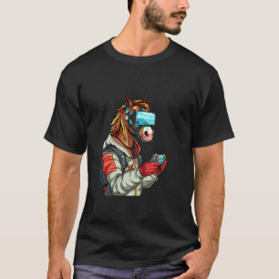 Speldjur - Häst som spelar konsollvideospel T Shirt