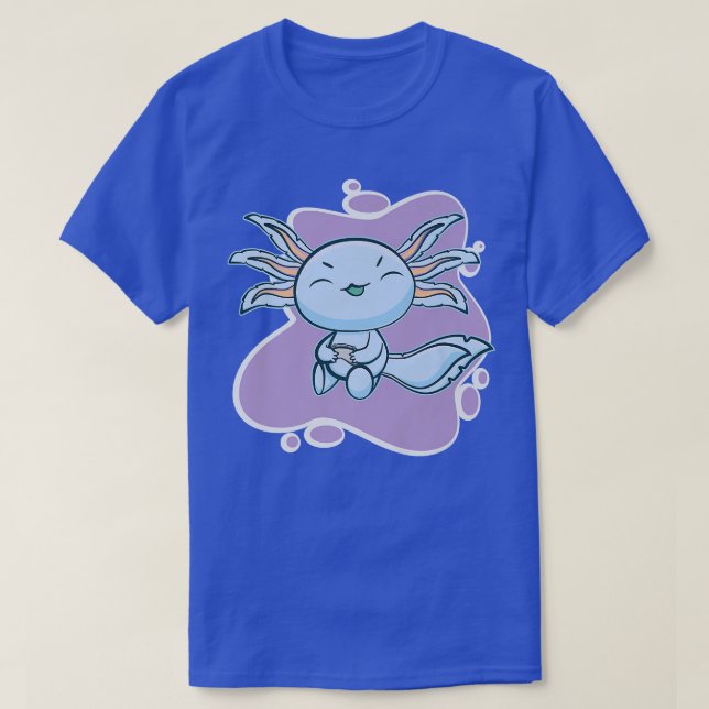 Spelesolotl Blue Aolotl spelar videospelarpromenad T Shirt (Design framsida)