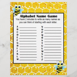 Spelet Alphabet Namn och babyvisningsspelet Bingo  Reklamblad