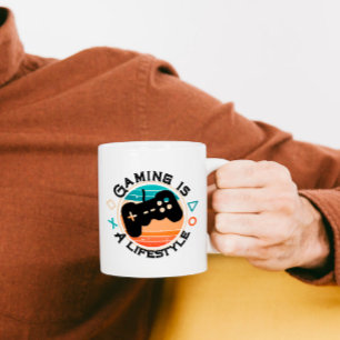 Spelet är en livsstilsretro-vintage kaffemugg