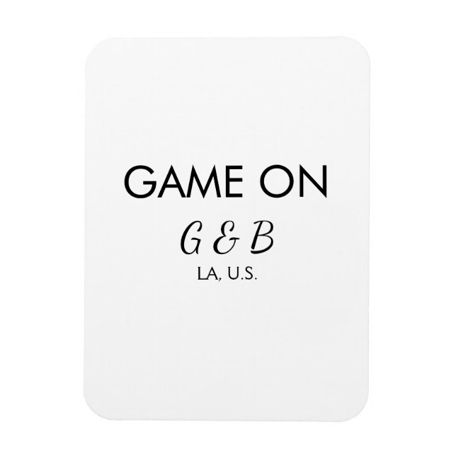 Spelet är igång lägg till parnamn bröllopsfest pla magnet (Vertikal)